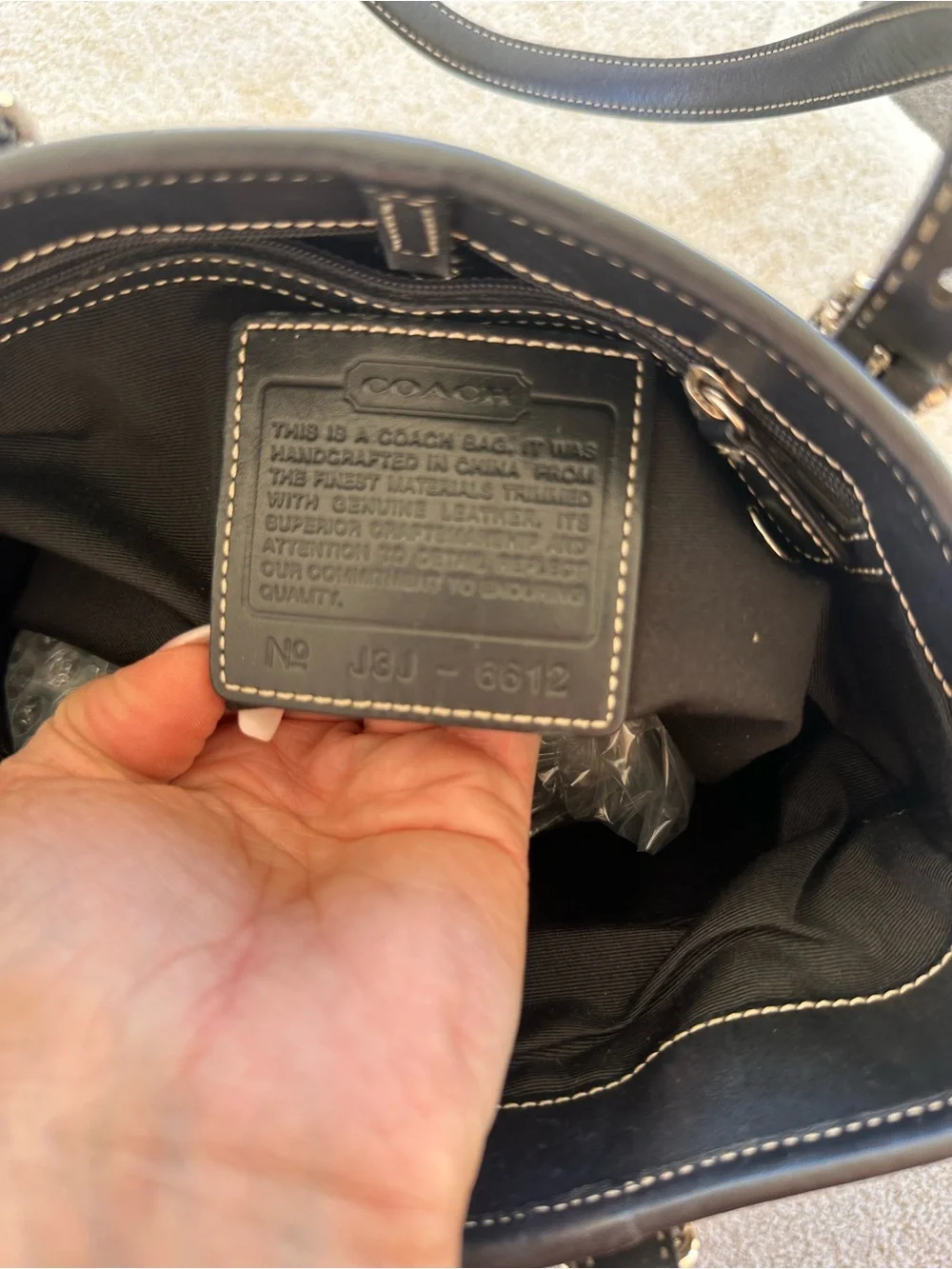 Coach Canvas Tote in Black “Hampton “ tote y2k